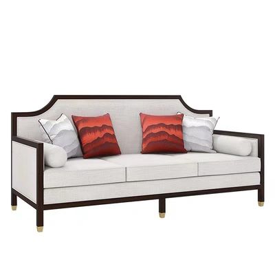 Ergonomiczna niestandardowa tapicerowana sofa Nowe meble w stylu chińskim 225 * 84 * 95 cm