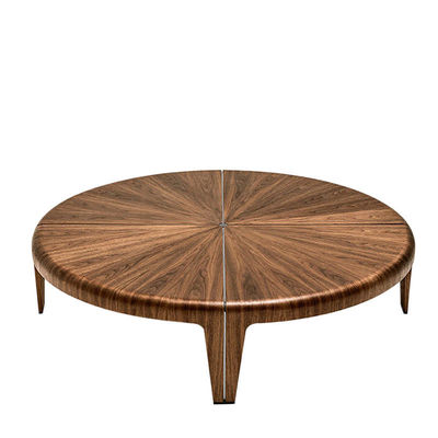 1100 * 600 * 450 mm Okrągłe drewniane stoliki kawowe w nowoczesnym stylu OEM ODM
