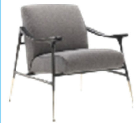 Odporne na ścieranie nowe meble w stylu chińskim Tapicerowane krzesło z szarej tkaniny 618 * 785 * 860 mm