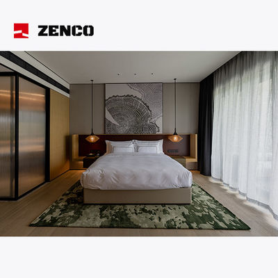 Zestaw mebli do sypialni w nowoczesnym stylu hotelowym, zestaw mebli z masywnego drewna