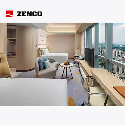 Oryginalny drewniany minimalistyczny zestaw mebli hotelowych, rozmiar 3000*600*1100mm
