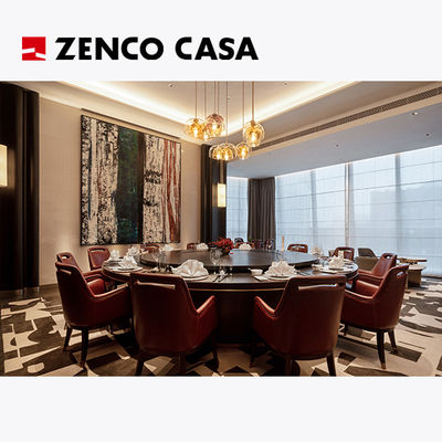 Lekki luksusowy mebel hotelowy restauracyjny obejmuje elektryczny stół i skórzane krzesła jadalne