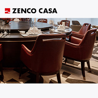 Lekki luksusowy mebel hotelowy restauracyjny obejmuje elektryczny stół i skórzane krzesła jadalne