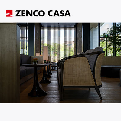 Hotelowe meble wypoczynkowe stałe dla wielu osób Sofa Rattan Elements Krzesło lounge Stolik kawowy w nowoczesnym stylu