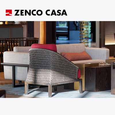 Meble w lobby hotelowym w stylu chińskim, w tym sofy i krzesła lounge itp.