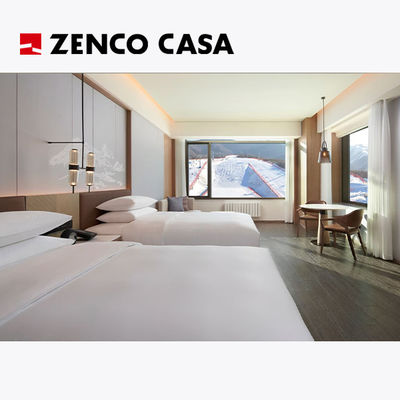 Modern Style Hotel Twin Bedroom Meubles Set Rozmiar 1800*1500*320mm